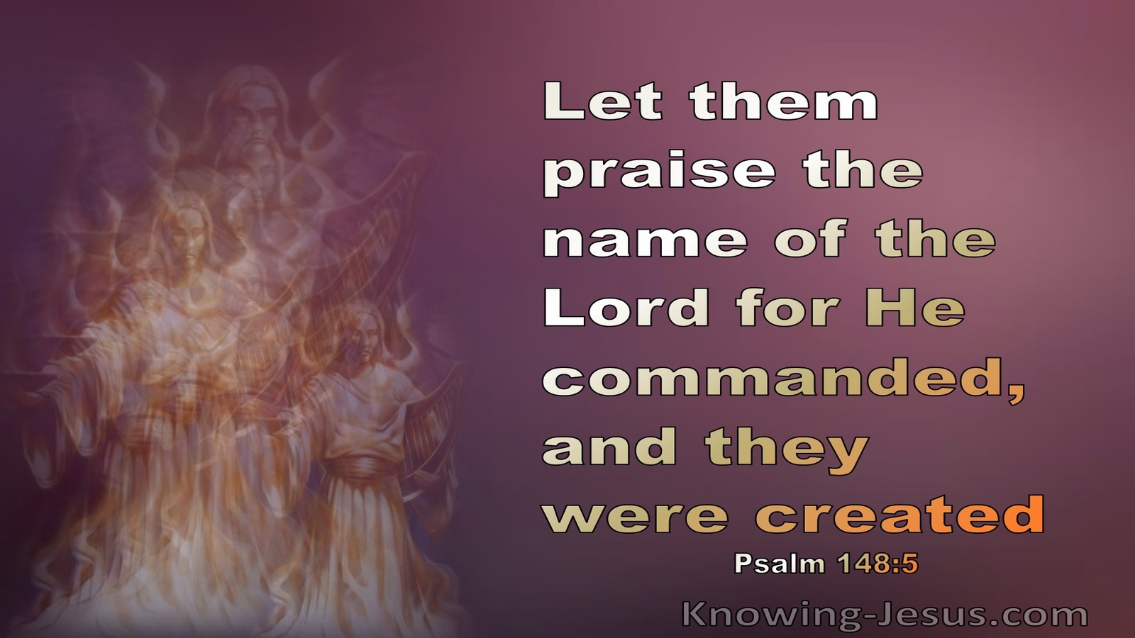 Psalm 148:5 Let Them Praise The Name Of The Lord (pink)